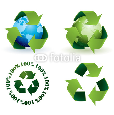 Global recycling icons